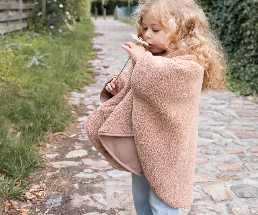Poncho Bemini Reisponcho Teddy Jersey, jas | Teddy natural