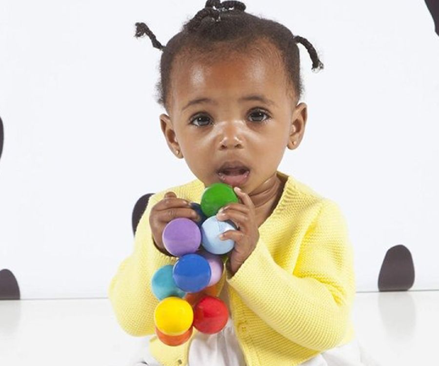 Activiteitenbal Manhattan Toy Classic baby beads | grijpbal