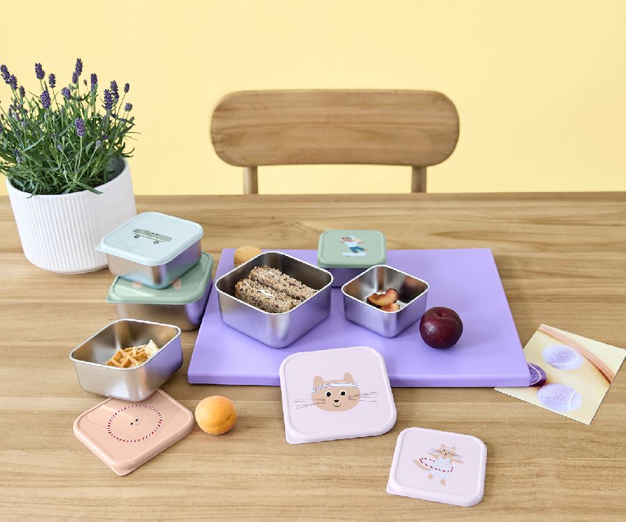 Snackdoos Laessig Snackbox, 3 stuk(s) | Tiny Team Cat