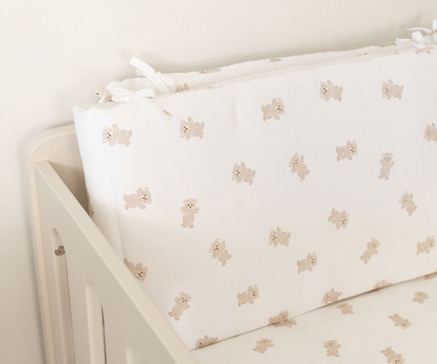 Tochtkussen Pericles Bed/Parkomtrek, geschikt voor babybed/park | Bear