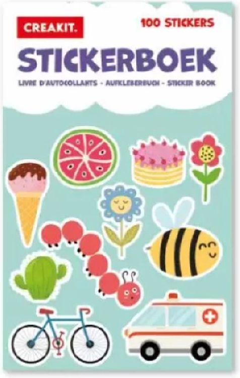 STICKERS stickerboek 4 vel, 100 stickers