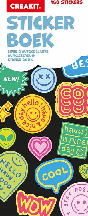 STICKERS stickerboek 5 vel, 150 stickers