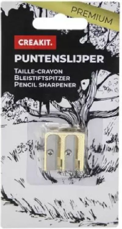POTLOODSCHERPER 1st, puntenslijper dubbel, metaal, goud