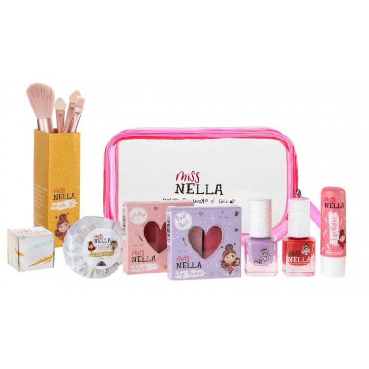 VERZORGINGSSET Pink Bag of Wonders,  inhoud: 1 tas, 2 nagellak, 2  lippenbalsem, 1 blush, 1 oogschaduw, 1
