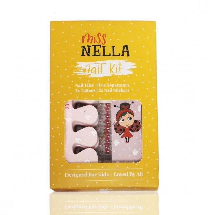 VERZORGINGSSET Set, inhoud: vijl,  nagelstickers, tattoo, teenspreider,  roze, verzorgingsproduct
