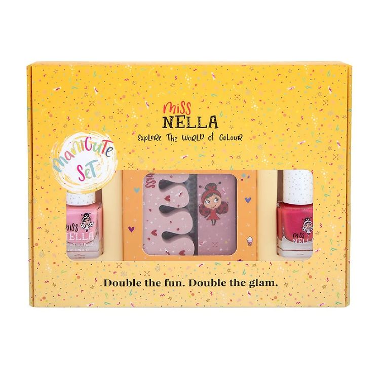 VERZORGINGSSET ManiCute Set, inhoud:  vijl, nagelstickers, tattoo,  teenspreider, verzorgingsproduct