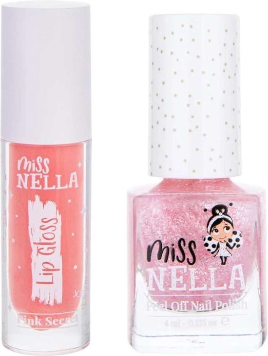 LIPPENBALSEM/NAGELLAK Duo MN45 & Gloss  Pink Secret, roze, verzorgingsproduct