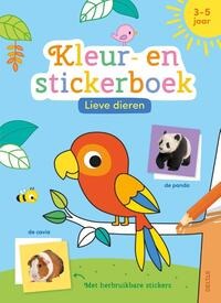 Stickerboek DELTAS Lieve dieren kleur- en stickerboek