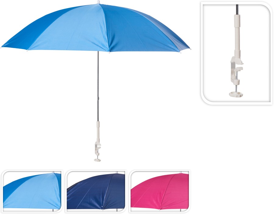 Parasol roze/blauw/donkerblauw, 120 x 86 cm