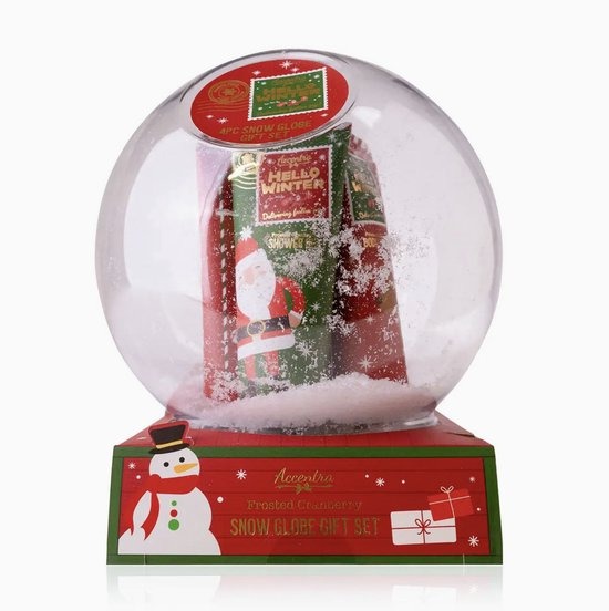 DOUCHEGEL Hello Winter, Snow Globe, 2x60ml douchegel + 2x60ml bodylotion, frosted veenbes, geschenkset