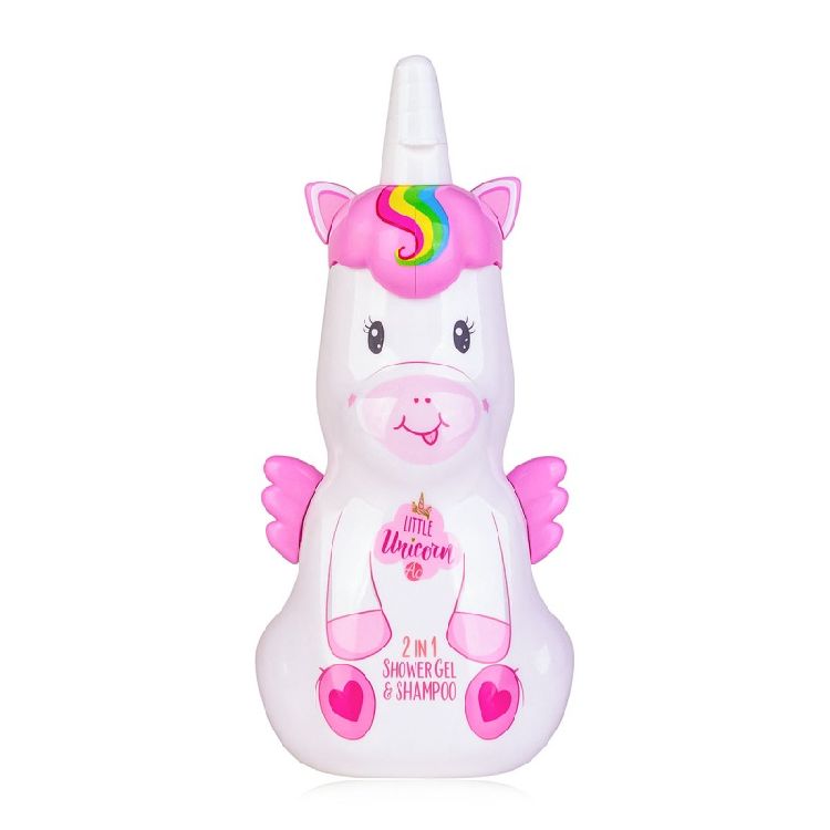 SHAMPOO Little Unicorn, 2in1 shampoo & bodywash, 400ml, geur: sweet vanilla