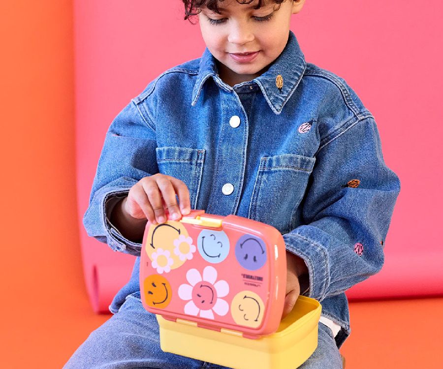 Brooddoos Laessig Lunchbox | SmileyWorld dusty rose