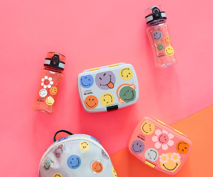 Brooddoos Laessig Lunchbox | SmileyWorld blue