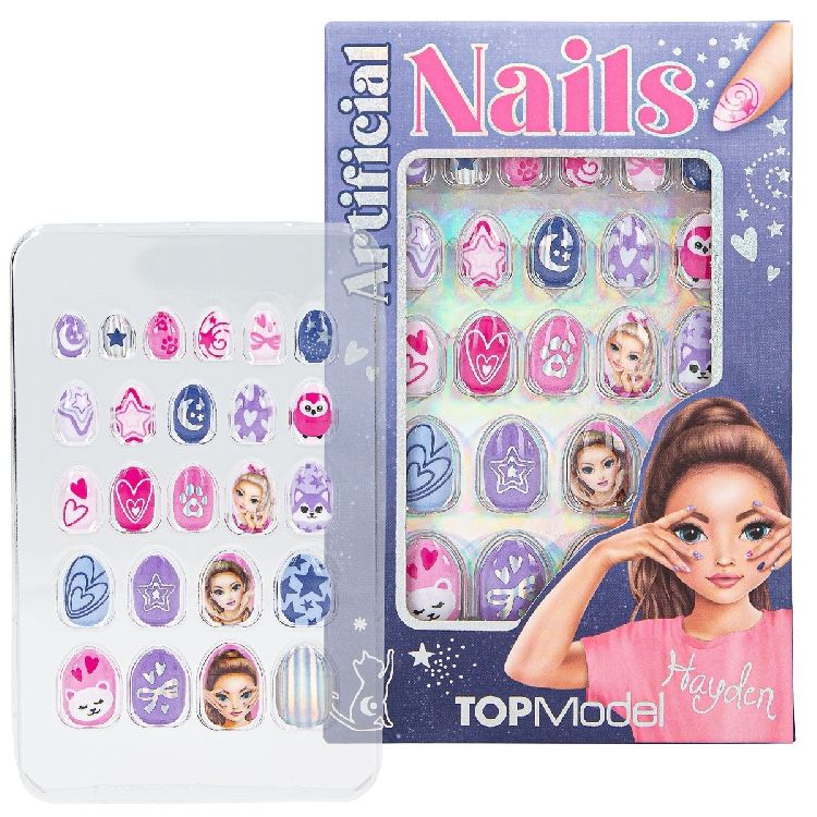 KUNSTNAGELS Topmodel, Beauty and Me, 24 zelfplakkende nagels