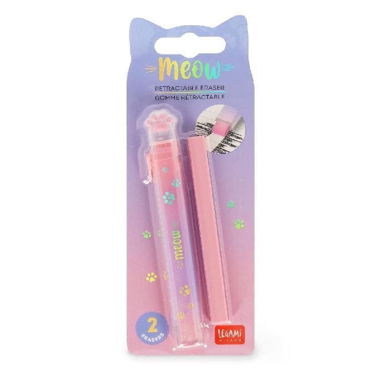 Gom Legami Retractable Eraser With Refill | Meow