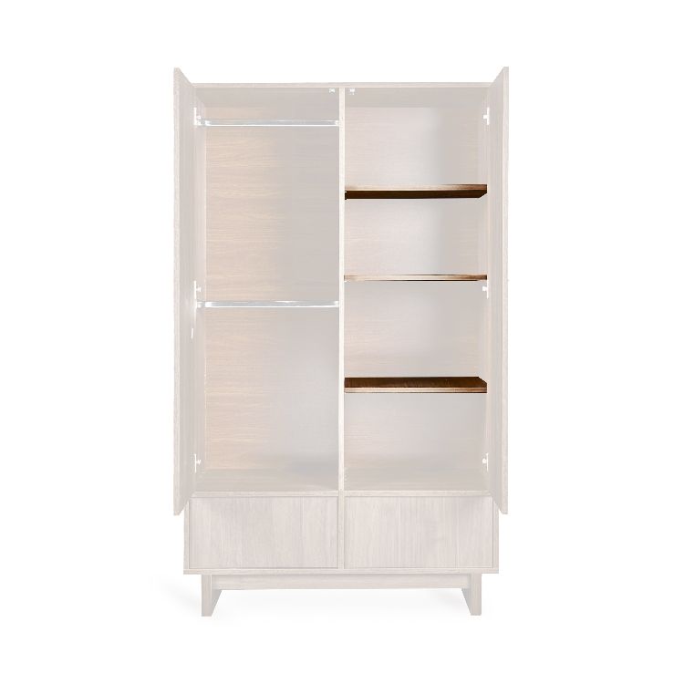 Legplank 3 Shelves, Kyo Walnut Wardrobe/Kyo Walnut Wardrobe XL, walnut voor Kyo Walnut 2-deurs kast/3-deurs kast Quax Kamer legplank