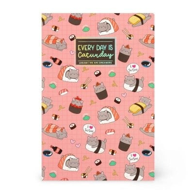 Schrift Legami Quaderno Medium, notitieboek, A5 | Sushi Cat