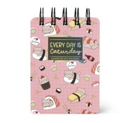 Schrift Legami Spiral Notepad Mini, notitieboek | Sushi Cat