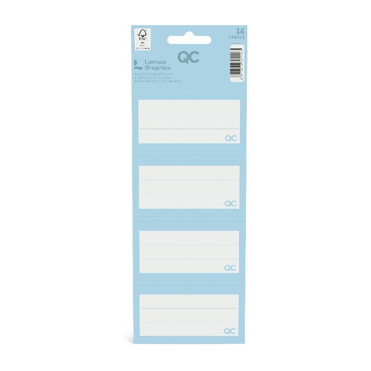 Etiketten Lannoo Graphics, schooletiketten | QC Colour