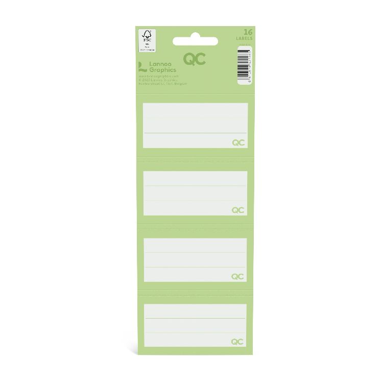 Etiketten Lannoo Graphics, schooletiketten | QC Colour