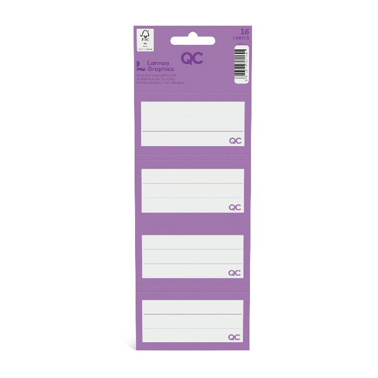 Etiketten Lannoo Graphics, schooletiketten | QC Colour