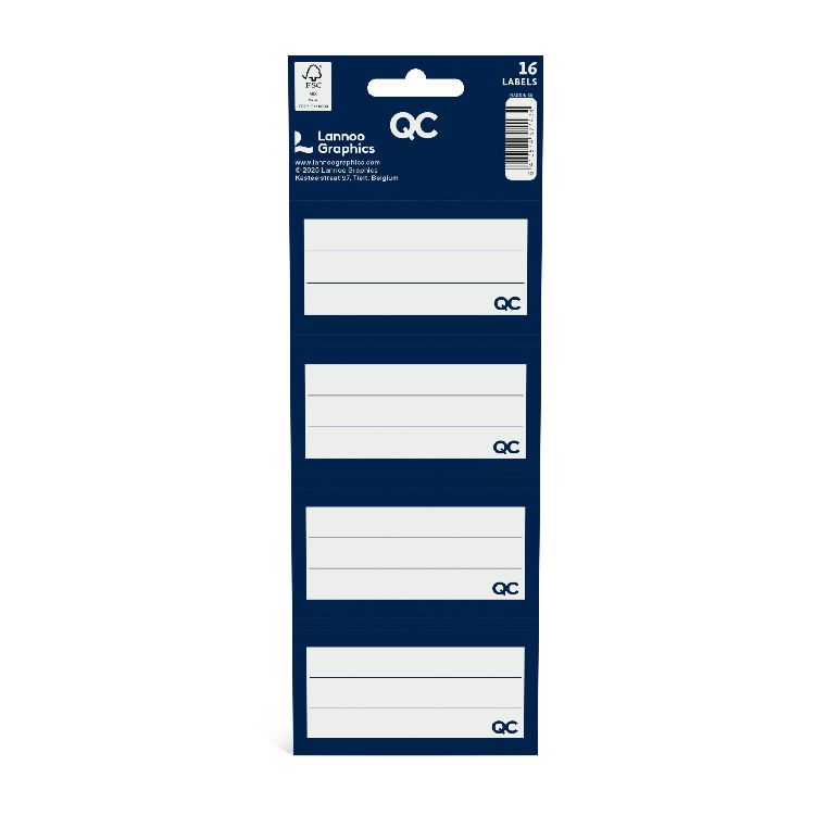 Etiketten Lannoo Graphics, schooletiketten | QC Colour