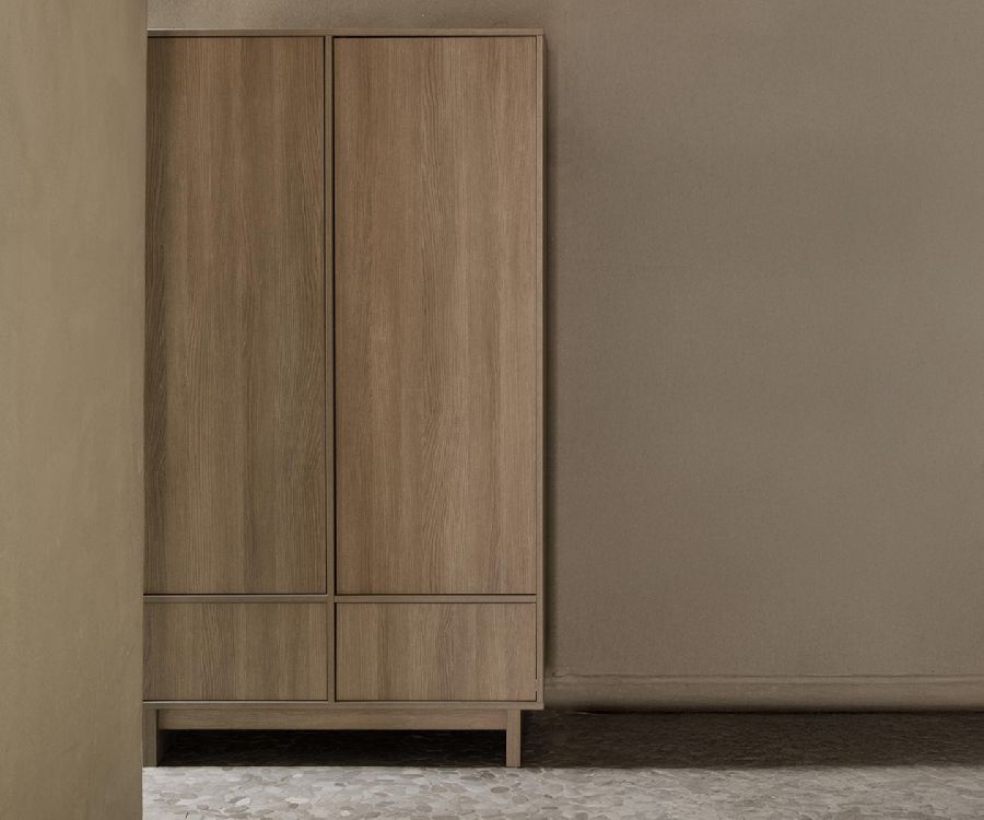 Kast Quax, Kyo Honey Ash, Kyo Honey Ash Wardrobe, 2-deurs