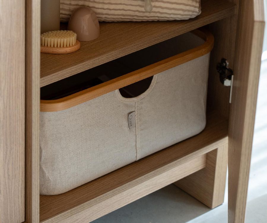 Verzorgingsmand Quax Kyo Basket, geschikt voor kast/commode Quax Kyo Honey Ash/Kyo Honey Ash XL/Kyo Walnut/Kyo Walnut XL/Kyo Honey Ash Wardrobe/Kyo Honey Ash Wardrobe XL/Kyo Walnut Wardrobe/Kyo Walnut Wardrobe XL