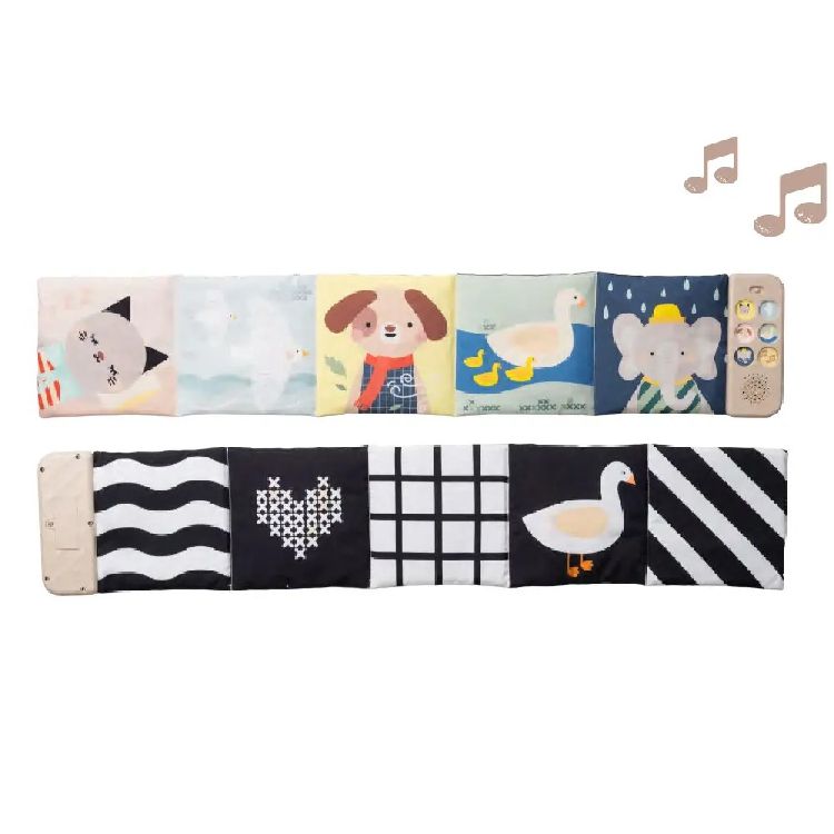 Zacht boekje Taf Toys Soothing Sounds Book | contrastboek