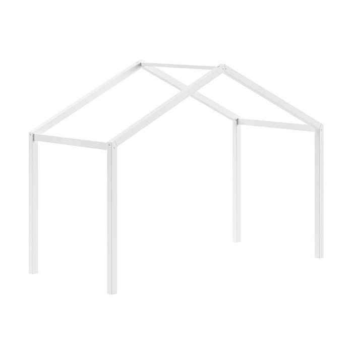 Dak Roof, Captain Bed Dallas White 90x200, white voor eenpersoonsbed Vipack Furniture Kamer dak