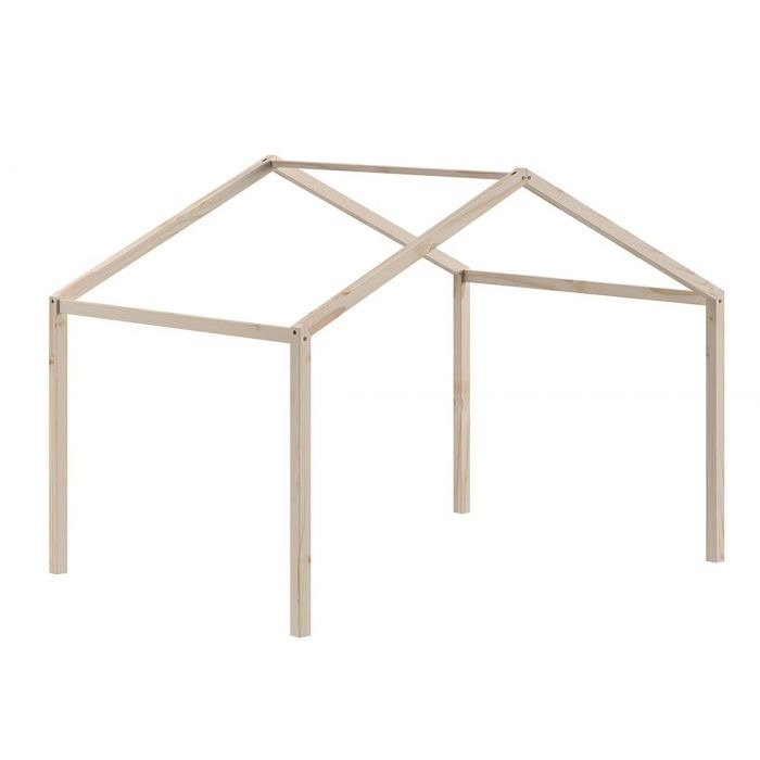 Dak Roof, Captain Bed Dallas Natural 140x200, natural voor tweepersoonsbed Vipack Furniture Kamer dak