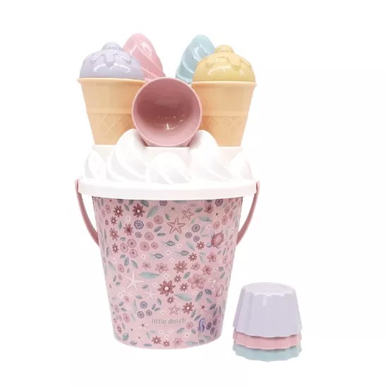 Strandspeelgoed Little Dutch, Ice Cream Bucket - 14 pcs | Dreamy Mermaid