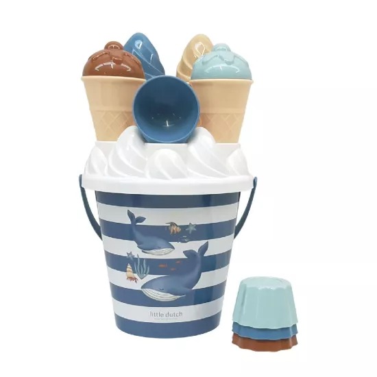 Strandspeelgoed Little Dutch, Ice Cream Bucket - 14 pcs | Ocean World