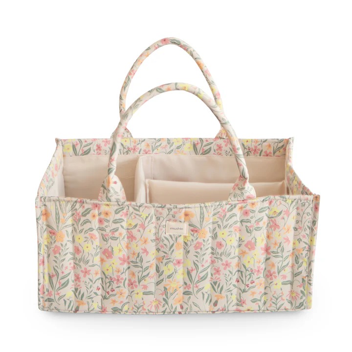 Verzorgingsmand Mushie Diaper Caddy, geschikt voor verzorgingstafel/commode/waskussen
