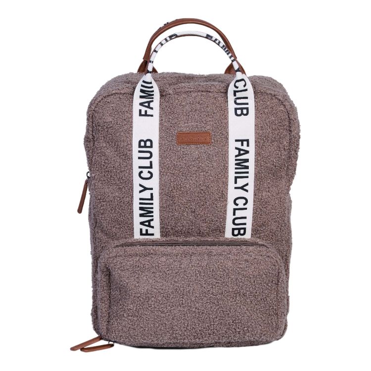 Verzorgingstas Childhome Backpack Family Club Signature Teddy, rugzak met luiermat | Signature Teddy soft brown