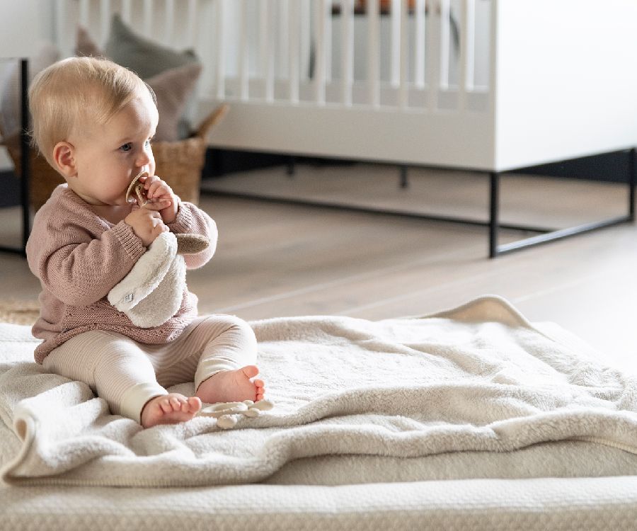 Deken Baby's Only, geschikt voor wieg/draagmand/park | Cozy urban taupe