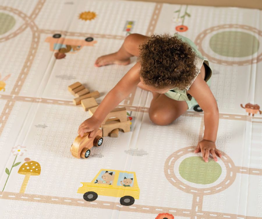 Speeltapijt zonder speelboog Taf Toys Foam Mat | Highway Adventures
