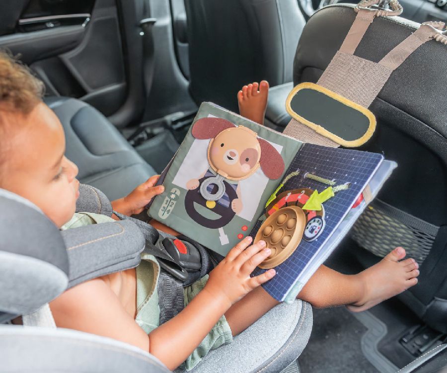 Zacht boekje Taf Toys Ride Time Busy Book