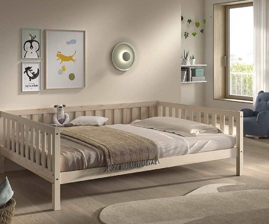 Bedhuis Vipack Furniture, Captain Bed Dallas Natural 140x200, tweepersoonsbed