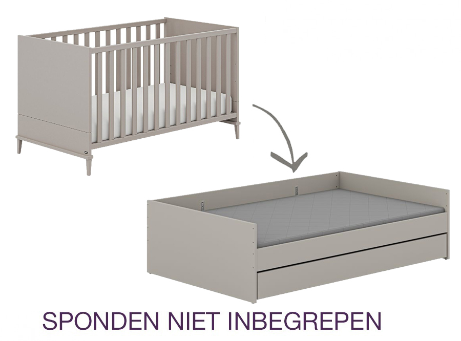 Bed Yuny by Paidi, Brother Stu, Brother Stu 70x140, babybed omvormbaar tot juniorbed