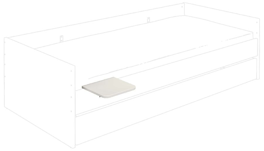 Bedplank Table, Cabin Bed Cutie-Lea 90x200/Cabin Bed Cutie-Lea 120x200, offwhite voor Cutie-Lea eenpersoonsbed Yuny by Paidi Kamer bedplank