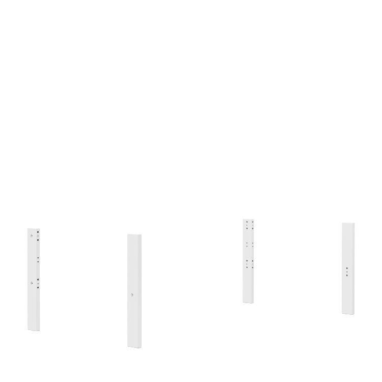 Poten The Elements Collection, Bedpoten, Montessori bed 90x200/Halfhoogslaper 90x200/Hoogslaper 90x200/Hoogslaper Study & Relax 90x200, white voor eenpersoonsbed/hoogslaper/halfhoogslaper Lifetime Kidsrooms Kamer poten
