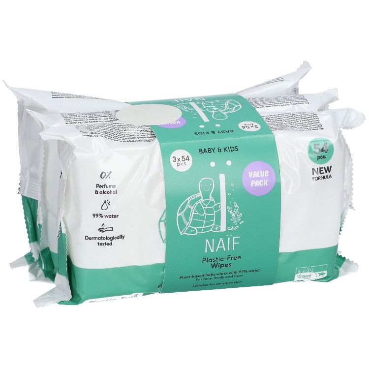 Vochtige doekjes Naif Water baby wipes - 3 pack | Baby & Kids