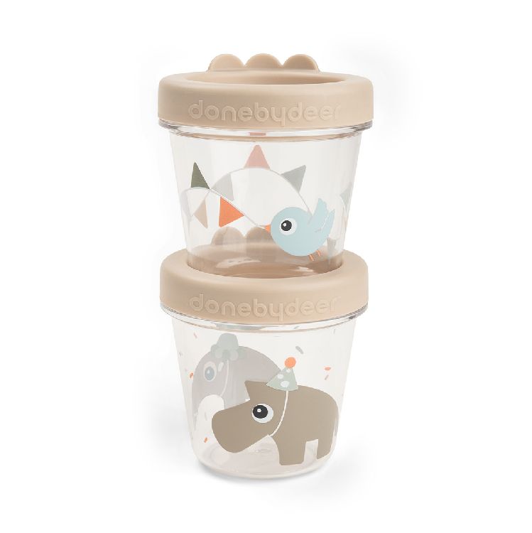 Bewaarpotje Done by Deer Celebration, 2 stuk(s) | Baby Food Container 2-pack