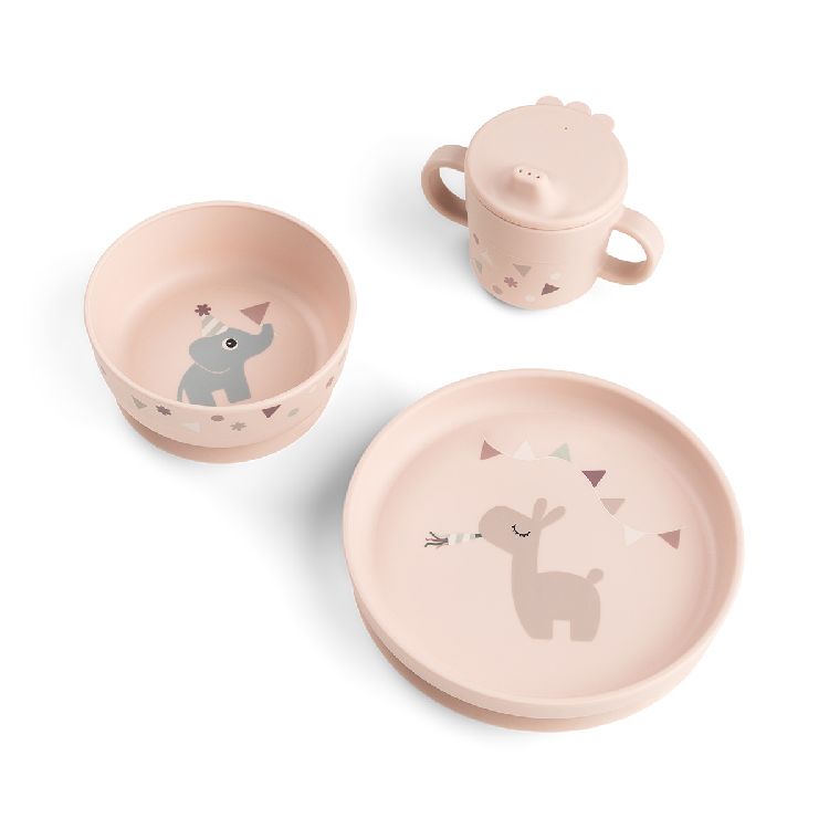 Eetset Done by Deer Celebration | Foodie Dinner Set W/Suction
