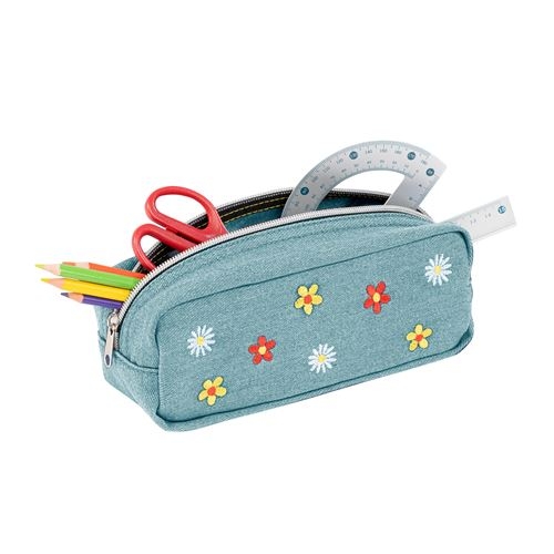 Pennenzak 4D Stationary Pencil Case Jeans, rechthoekig | Denim Days