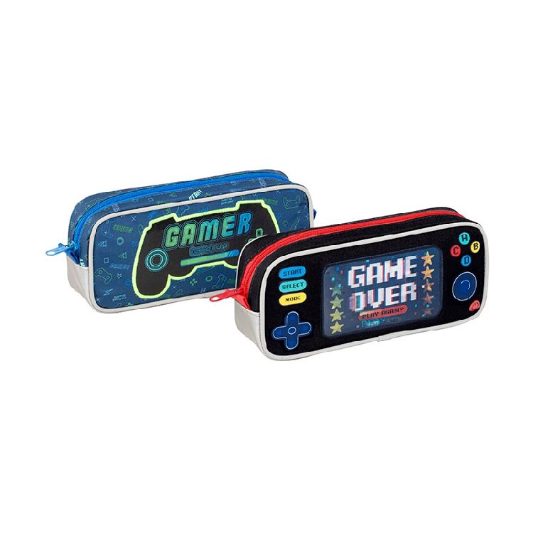 Pennenzak 4D Stationary Pencil Case Video Game, rechthoekig | Game ON