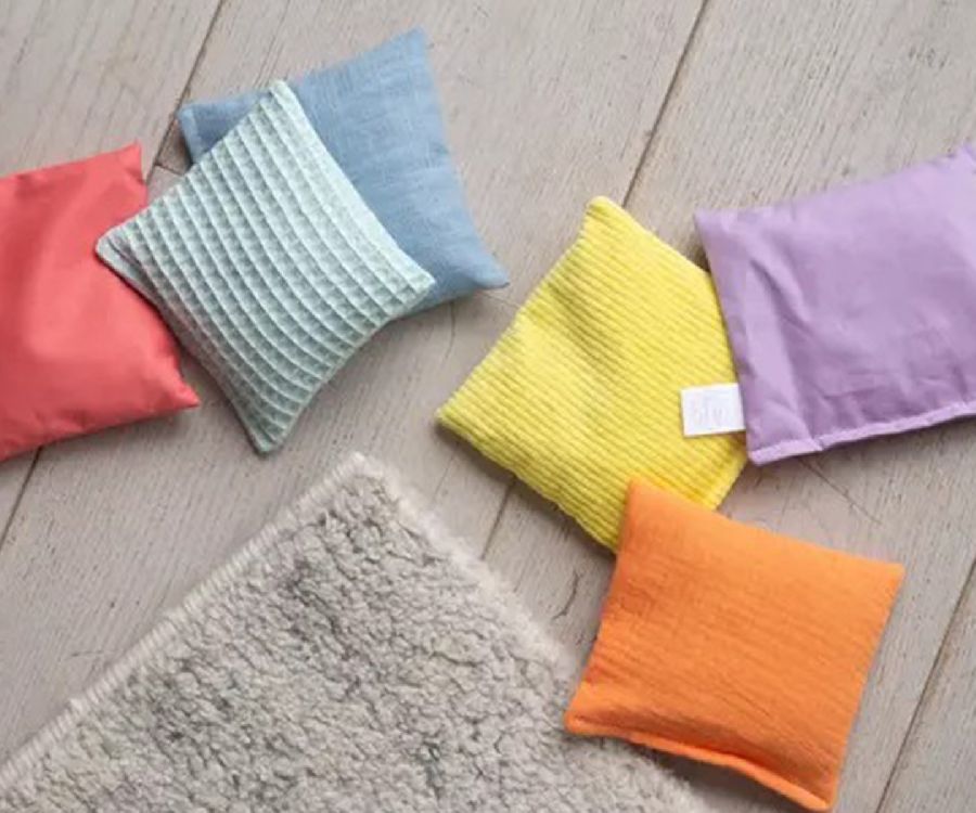 Pittenzakje Little Botanic Label Sensorische pittenzakjes | Pastel