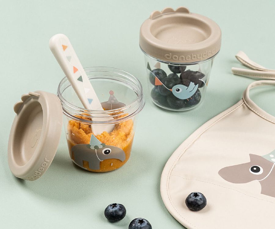 Bewaarpotje Done by Deer Celebration, 2 stuk(s) | Baby Food Container 2-pack