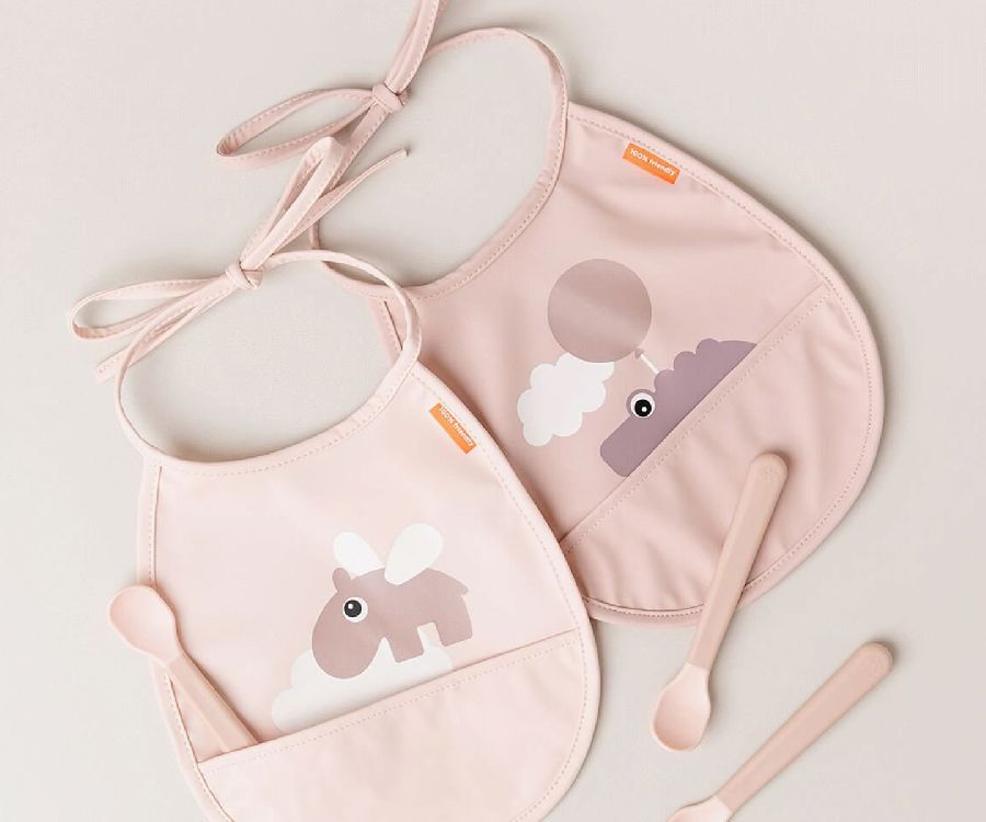 Slabbetje Done by Deer Happy Clouds | Tiny Pocket Bib 2-Pack
